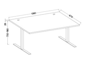 Biurko regulowane elektrycznie Malta 151 Dąb Artisan