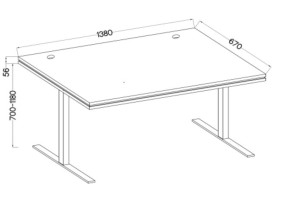Biurko regulowane elektrycznie Malta 161 Szare