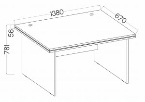 Biurko Malta 180 Dąb Artisan