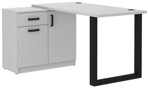 Biurko narożne Malta 130 Jasny Szary