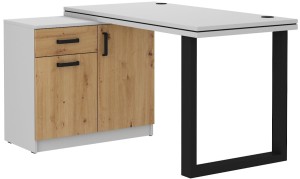 Biurko narożne Malta 140 Dąb Artisan/Szary