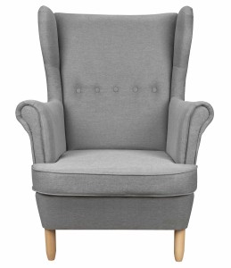 Fotel uszak Denver Jasny Szary