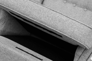 Fotel uszak Denver Jasny Szary