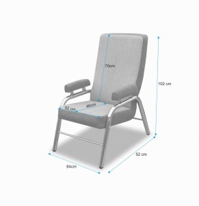 Fotel metalowy Lile Szary/Grafit