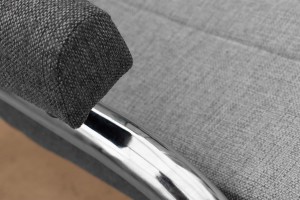 Fotel metalowy Lile Szary/Grafit