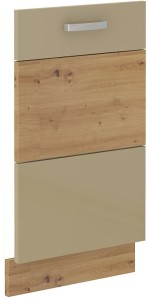 Front do zmywarki z panelem zintegrowanym ARTISAN 45 cm Cappucino/Dąb Artisan