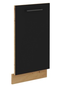 Front do zmywarki z panelem zintegrowanym MODENA 45 cm Dąb Artisan/Czarny