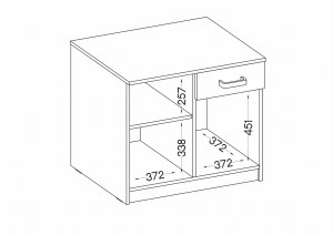 Komoda z szufladą Malta 820 2D 1S Dąb Artisan