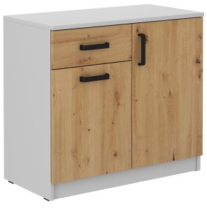 Komoda z szufladą Malta 820 2D 1S Dąb Artisan/Szary
