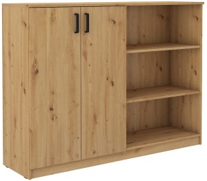 Komoda biurowa z półkami Malta 830 2D Dąb Artisan