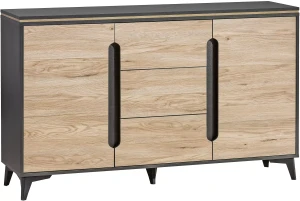 Komoda 150 cm z szufladami Gappa 06 Grafit/Jesion