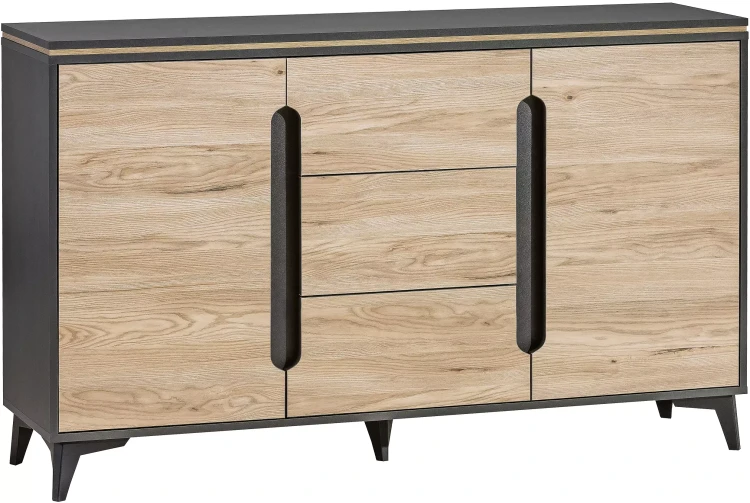 Komoda 150 cm z szufladami Gappa 06 Grafit/Jesion