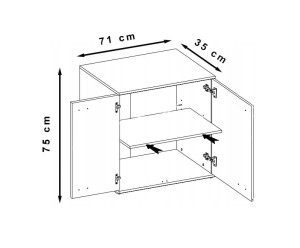 Komoda 2D Mike 3 Biały