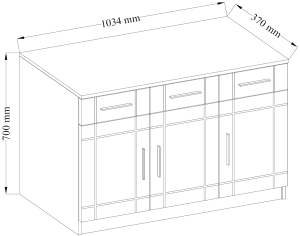 Komoda z 3 szufladami Paris WH 3D 3S Biały/Dąb Sonoma