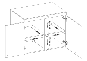 Komoda Rumba GRDL21 2D Grafit