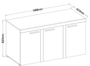 Komoda Rumba GRDL22 3D Grafit