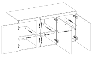 Komoda Rumba GRDL22 3D Grafit