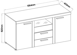 Komoda z 2 szufladami Rumba OLDMAT20 2D 2S Old Style/Matera