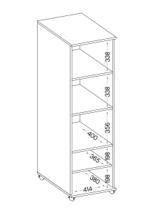 Kontenerek wysoki Malta 220 Dąb Artisan