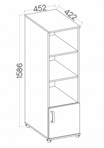 Kontenerek wysoki Malta 220 Jasny Szary