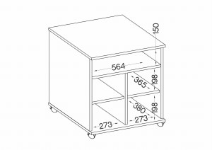Kontenerek na kółkach Malta 230 Jasny Szary