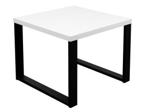 Stolik Kawowy LOFT 58x58 Biały/Czarny
