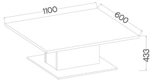 Stolik kawowy Denver 110x60 Biały