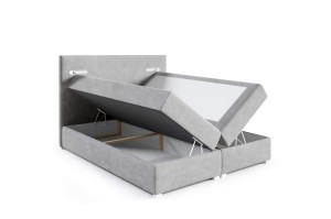 Łóżko kontynentalne Anthony 160x200 Grafitowe