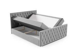 Łóżko kontynentalne Nadia + Front 180x200 Beżowe