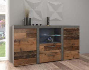 Komoda z 2 szufladami Rumba OLDMAT20 2D 2S Old Style/Matera + LED
