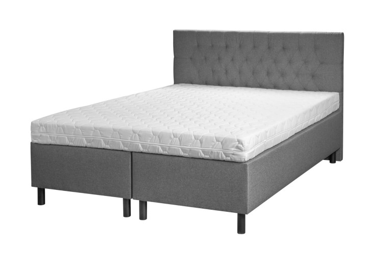 Łóżko hotelowe BOX 30 z wezgłowiem łączone 180x200 + Materac Szare