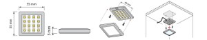 Meblościanka Blues WH01 Biały + LED