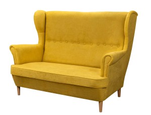 Zestaw wypoczynkowy uszak sofa + 2x fotel Żółty