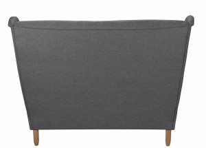 Zestaw wypoczynkowy uszak sofa + 2x fotel Grafit