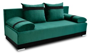 Zestaw wypoczynkowy sofa Orlean + 2 fotele Girona Ciemny Zielony