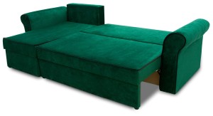 Zestaw wypoczynkowy narożnik Trevor + Fotel Ciemny Zielony