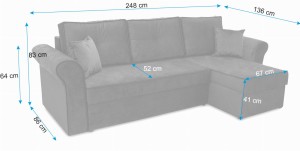 Zestaw wypoczynkowy narożnik Trevor + Fotel Ciemny Zielony