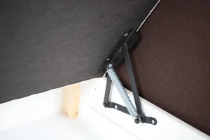 Łóżko jednoosobowe z pojemnikiem Hirek 80x180 Czarne/Szare