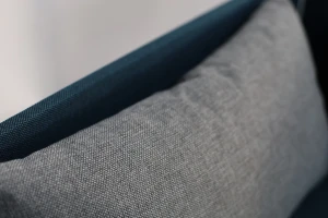 Łóżko jednoosobowe z pojemnikiem Hirek 90x200 Turkusowe/Szare