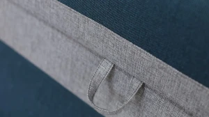 Łóżko jednoosobowe z pojemnikiem Hirek 90x200 Turkusowe/Szare