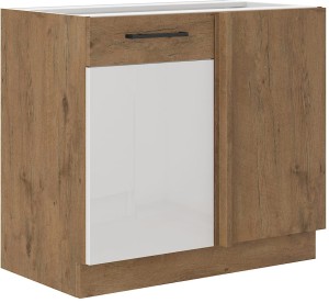 Szafka stojąca do kuchni narożna dostawna VIGO 105 ND 1F Połysk Biały/Lancelot