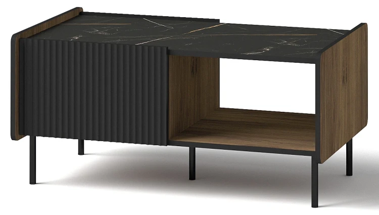 Stolik kawowy Prestigo P11 Czarny/Orzech/San Sebastian