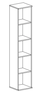 Szafa bieliźniarka Romero R6 1D Dąb Canyon