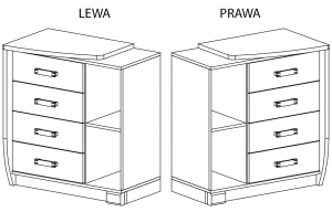 Komoda z szufladami prawa Romero R14P Dąb Canyon/Arusha