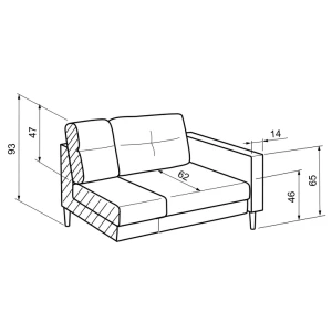 Fotel nowoczesny na nóżkach do salonu Costa Zielony