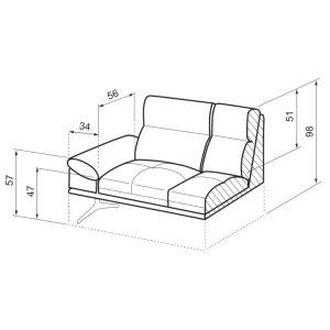 Narożnik Galaxy do salonu Prawy Różowy