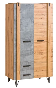 Szafa Lofter LO1 Dąb Wotan/Beton Millenium
