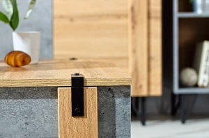 Szafka RTV Lofter LO7 Dąb Wotan/Beton Millenium