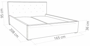 Łóżko tapicerowane z materacem 160x200 Star Białe