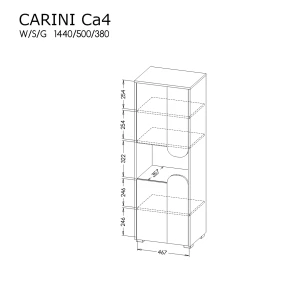 Szafka Carini CA4 Dąb Nash/Biały Brylantowy/Grafit